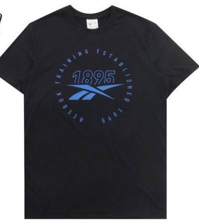 锐步男式经典健身训练休闲运动棉短袖T恤