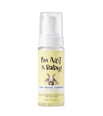 I’m NOT A baby! kids facial cleanser with goat Milk 150ml l Dermatologist Tested l Cruelty-free l Allergen-free fragrance l Goat Milk l Gentle for Kids Sensitive Skin