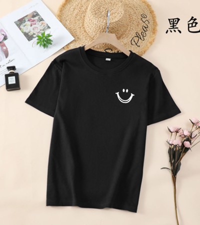 Korean T Shirt Clothes Women Elegant Comfy Smiley T Womans Short Sleeve Cartoon Shirts